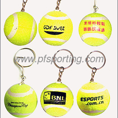 China Yellow Tennis Ball Keychain supplier
