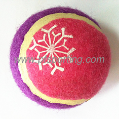 China Snow printing tennis ball toy supplier