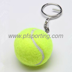 China gren color tennis ball keychain 1.5'' supplier