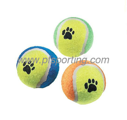 China Best Sales Customer Logo 2.5&quot; Pet Interactive Toys Play Training Toy Pet Tennis Ball Dog Rubber Toy supplier