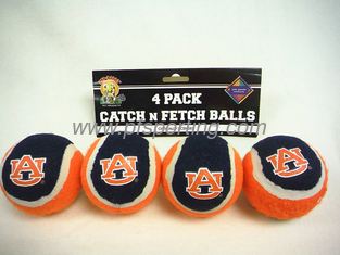 China DOG TENNIS BALLS-AUBURN TIGERS DOG BALLS-4 PACK supplier