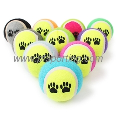China Pet Dog Cat Footprint Pattern Tennis Ball Toys supplier