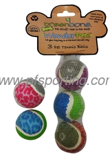 China 2 Pack Paws N Claws Multi Color Tennis Balls Fetch Dog Toy Proceeds Animal Aid supplier