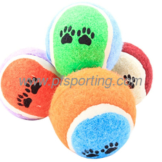 China Cheap Price Pet Dog Cat Training Tennis Dog Chew Molar Interactive Ball Toy Pet Paw Shape Printing Toy Ball Wholesale supplier