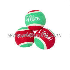 China 2022 Christmas Dog Balls,2.5'' Tennis Ball for Dogs, Pets Fetch Toy supplier