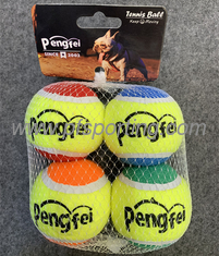 China 4 Pieces Tennis Balls for Dog Bulk Colorful Interactive Pet Dog Gift for Play Exercise and Training 2.5 Inch Easy Catch supplier