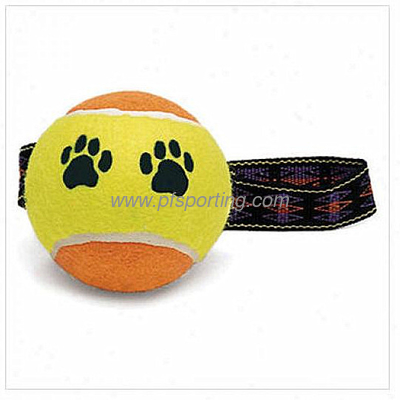 2.5inch pet tennis ball with rope string supplier
