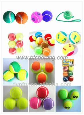 Eco-friendly rubber toy tennis ball for pet games supplier