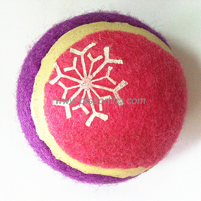 Snow printing tennis ball toy supplier
