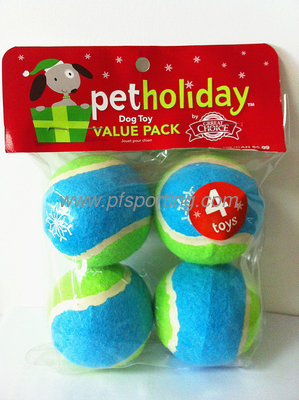 Snow printing tennis ball toy supplier
