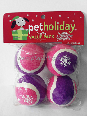 Snow printing tennis ball toy supplier