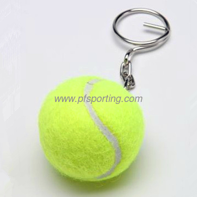 gren color tennis ball keychain 1.5'' supplier