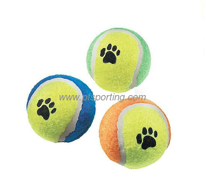 Best Sales Customer Logo 2.5&quot; Pet Interactive Toys Play Training Toy Pet Tennis Ball Dog Rubber Toy supplier