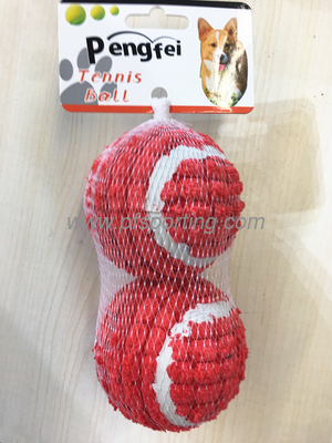 interactive ball dog tennis ball toy 3pack rubber ball toy training supplier