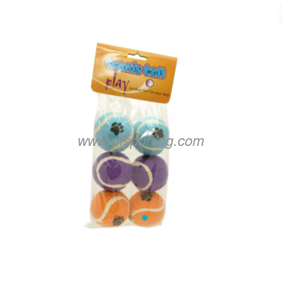 6pcs pet dog chew doys tennis balls funny pet cat toy balls supplier