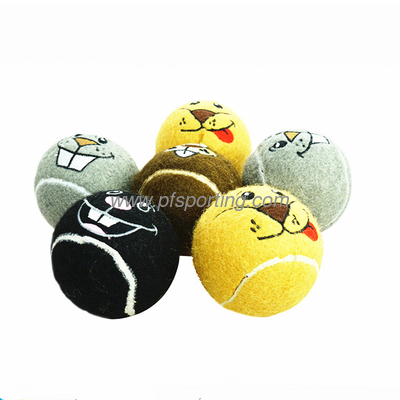 Custom logo 2.5&quot; Diameter Eco-Friendly Rubber Pet Tennis Balls For Dogs Pet Safe Dog Toys for Exercise Training supplier