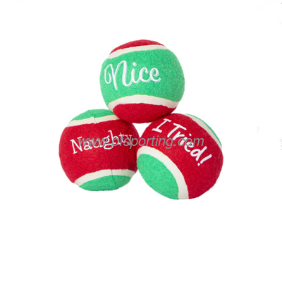 2022 Christmas Dog Balls,2.5'' Tennis Ball for Dogs, Pets Fetch Toy supplier