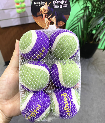 Dog Toy Naughty Nice Holiday Themed Tennis Balls Red Green 2.5&quot; Choose Quantity (5 pack) supplier