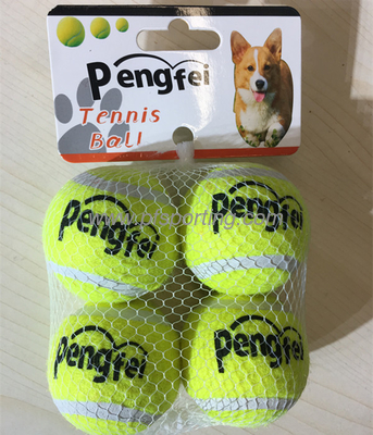4 Pieces Tennis Balls for Dog Bulk Colorful Interactive Pet Dog Gift for Play Exercise and Training 2.5 Inch Easy Catch supplier
