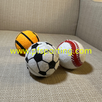 Factory Customized Logo Printed Rubber Tennis Ball Eco-friendly Material Dog Training Toys Balls Interactive Pet Toy Bal supplier